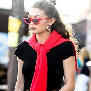 Red Cat-Eye Sunglasses